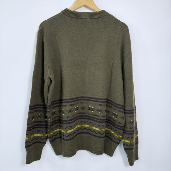 Toad&Co Cazadero Fair Isle Sweater Mens Size L Fir Green Non Mulesed Wool Blend‎ - Picture 3 of 6